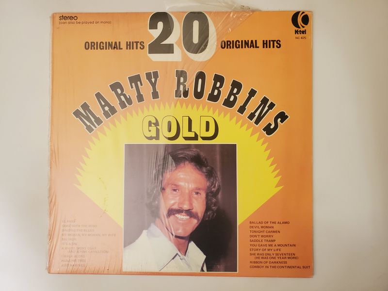 Marty Robbins 20 Original Hits: Gold vinyl record